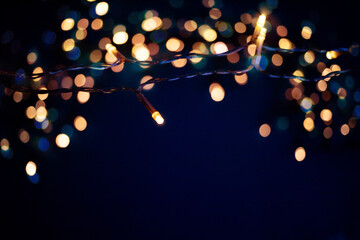 colorful christmas lights holiday background