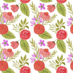 Floral Seamless Pattern Watercolor