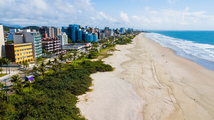 Matinhos - PR. Aerial view of Brava beach, in Matinhos, Paraná, Brazil