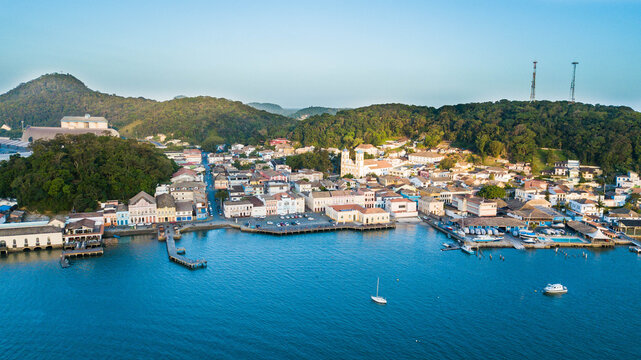 S&atilde;o Francisco do Sul - SC. Aerial view of the historic center of S&atilde;o Francisco do Sul, in Santa Catarina
