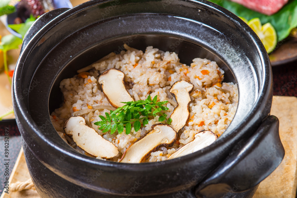 Wall mural 松茸ご飯の釜