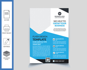 Business Flyer, Corporate Business Flyer Editable vector print ready a4 size file