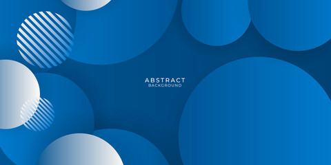 Abstract blue background with circles and geometric mephis styles