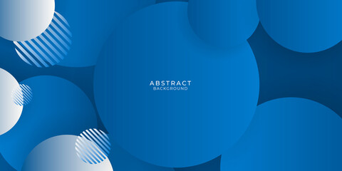 Abstract blue background with circles and geometric mephis styles