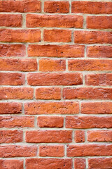 Background of red brick wall texture