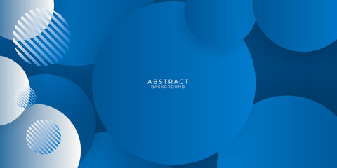 Abstract blue background with circles and geometric mephis styles