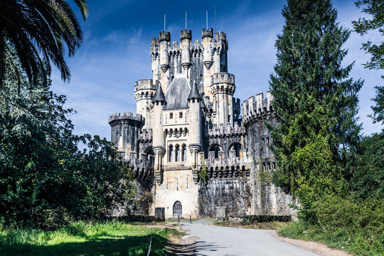 Abandoned Butron castle in Pais Vasco, Castillo de Butron Spain