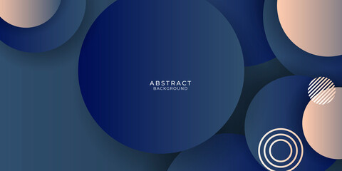 Modern simple 3D blue abstract circles background
