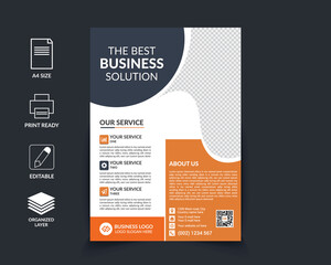 Business flyer design template vector and editable