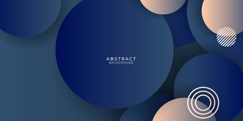 Modern simple 3D blue abstract circles background