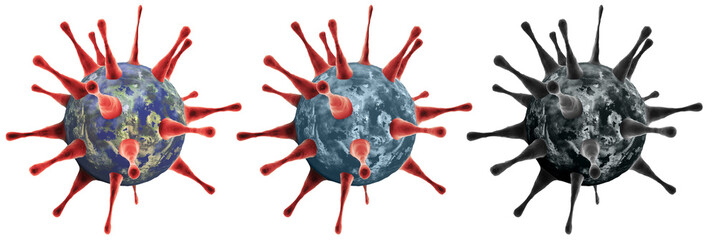 New covid-19 conoravirus outbreak. 3D illustration