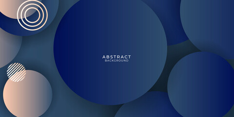 Modern simple 3D blue abstract circles background