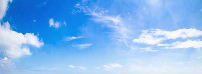 International day of clean air for blue skies concept: Abstract white cloud and blue sky in sunny day texture background