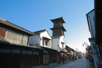 小江戸川越　蔵造りの町並み　時の鐘