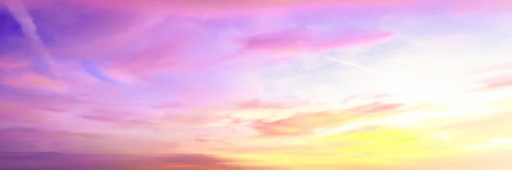 Poster Wereld milieu dag concept: lucht en wolken herfst zonsondergang achtergrond © Choat