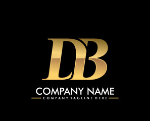 Fototapeta na wymiar Luxury company logo. logotype letterhead DB. creative icon logo sign symbol template