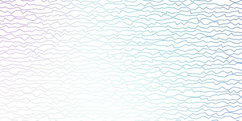 Dark Pink, Blue vector background with bent lines.
