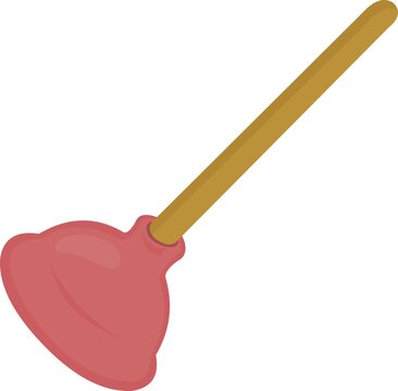 recommend clip art: Vector emoticon illustration of a plunger
