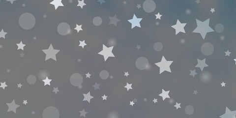 Light BLUE vector backdrop with circles, stars.