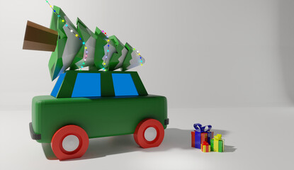 Auto con albero di Natale