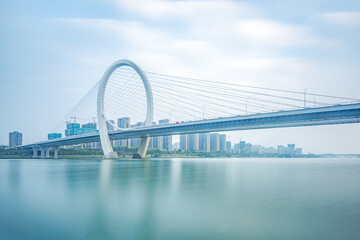 Baisha Bridge in the morning light in Liuzhou City, Guangxi