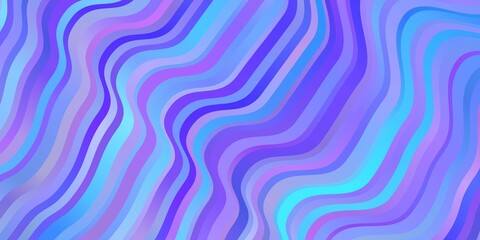 Obraz premium Light Pink, Blue vector background with bent lines.