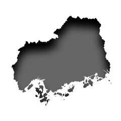 広島　地図　シルエット　アイコン