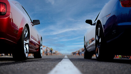 cars at the start, competitions