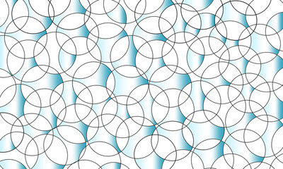 Background image with black line circles and gradient blue and white colors.