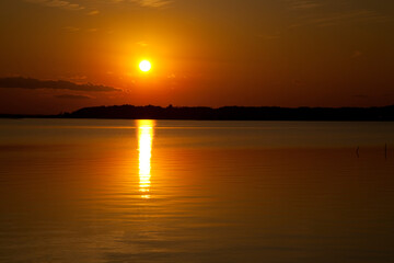 Fototapeta premium 霞ヶ浦の夕日