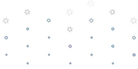 Light Green vector pattern with coronavirus elements.