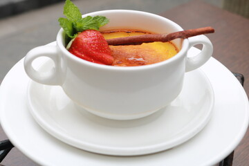 fresh drinks on the table during the day