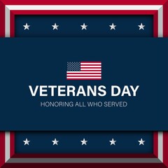 Vector illustration of Veterans Day.