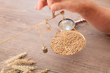Agricultural researchers are estimating wheat yield by weighing samples