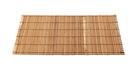 Wooden luncheon mat on a white background