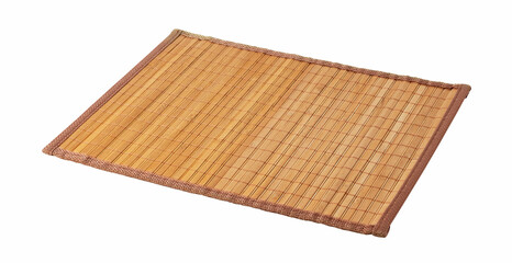 Bamboo luncheon mat on a white background
