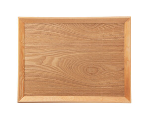 Wooden tray on a white background