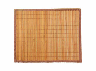 Bamboo luncheon mat on a white background