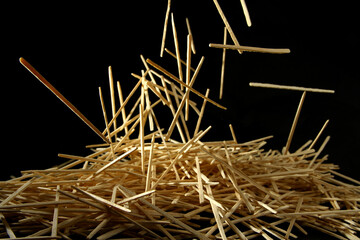 A toothpick is a small thin stick of wood