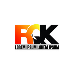 RQK letter monogram logo design vector