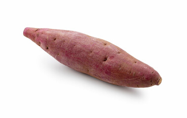 Sweet potatoes on a white background