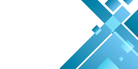 Blue white abstract geometric presentation background with rectangle and square shapes