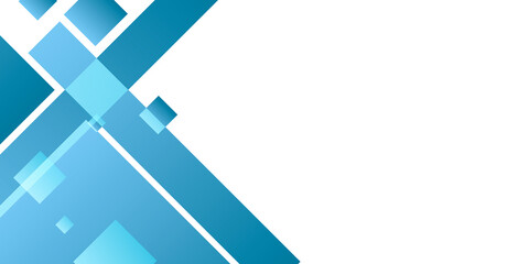 Fototapeta premium Blue white abstract geometric presentation background with rectangle and square shapes