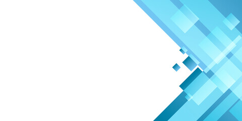 Obraz premium Blue white abstract geometric presentation background with rectangle and square shapes