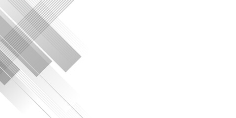 Simple white abstract presentation background with lines stripes and geometric shapes