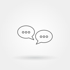 chat single isolated icon with modern line or outline style
