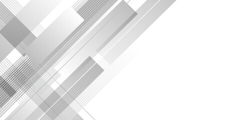 Fototapeta premium Simple white abstract presentation background with lines stripes and geometric shapes