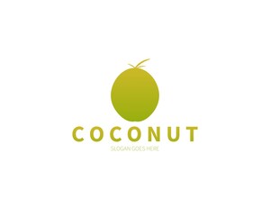 Coconut Gradient Logo Concept. Vector Design Illustration. Symbol and Icon Vector Template.