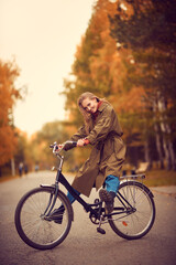 girl rides a bike