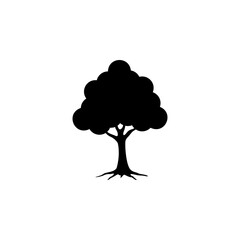Tree silhouette icon vector illustration